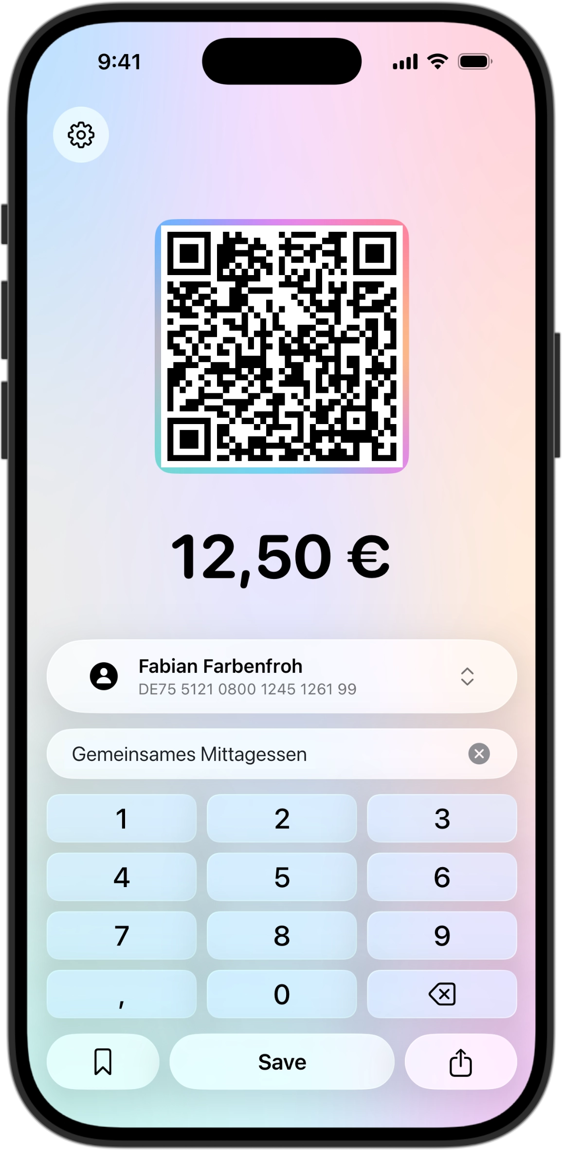 SEPAcode App auf dem iPhone